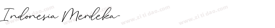 Indonesia Merdeka字体转换